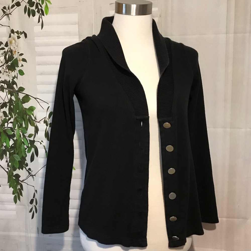 Black Button up Cardigan - Picture 6 of 6